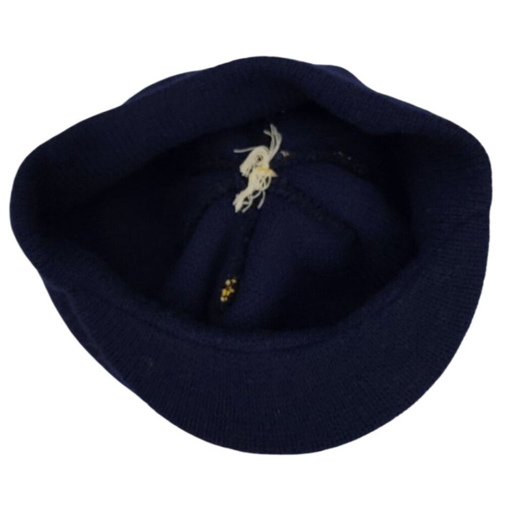 Notre Dame Fighting Irish Knit Beanie Hat w/ Sewn-In Bill & Pom – Navy / Gold - Picture 3 of 4